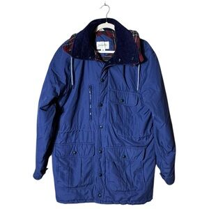 Vtg St Johns Bay Chore Coat M Barn Corduroy Collar Blanket Lined Country Farm‎